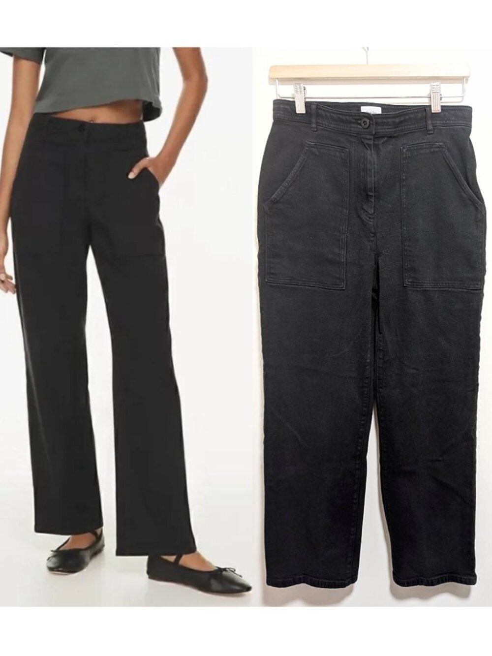 Aritzia Wilfred Free | Modern Utility Pant In Black